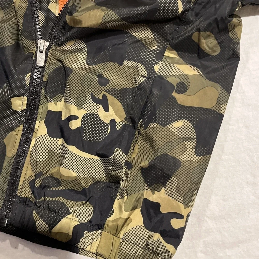 Nike Camo Hooded Jacket Toddler Kid's Sz 4T Camouflage Just Do It Windbreaker
